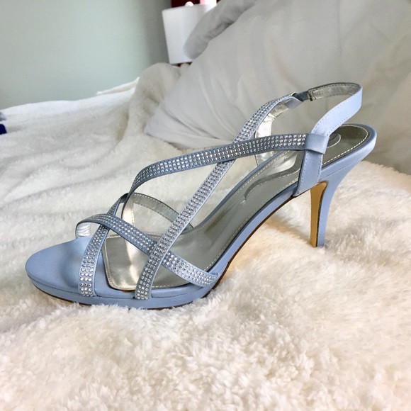 baby blue sparkly heels